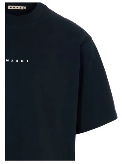 Marni Crew Neck Short Sleeves In Black