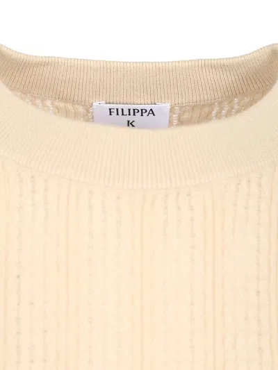 Shop Filippa K Long Sleeve Knitted Shirt Tops Beige