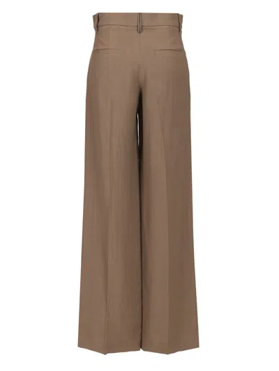Brunello Cucinelli Loose Pleated Pants Hazelnut Trousers Brown