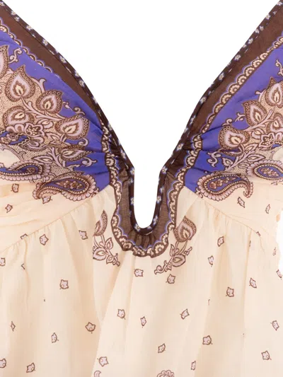 Zimmermann Maxine Plunge Cami Tops Purple