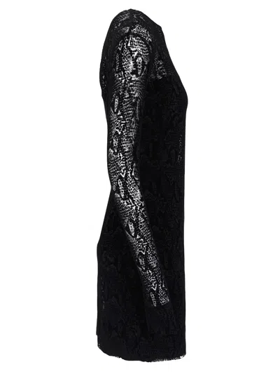 Givenchy Python Print Tulle Dress With 4g Detail