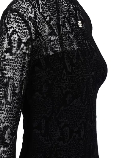 Givenchy Python Print Tulle Dress With 4g Detail