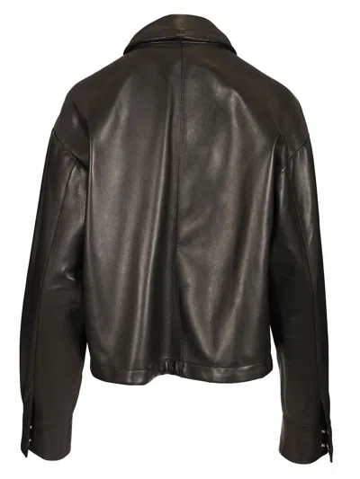 Durazzi Milano Nappa Leather Bomber Jacket Jackets Black