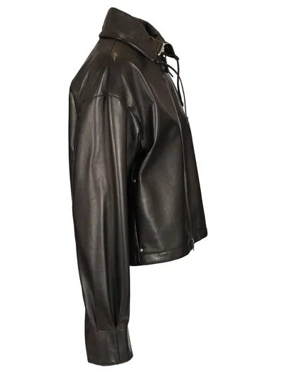 Durazzi Milano Nappa Leather Bomber Jacket Jackets Black