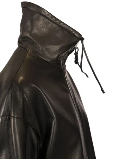 Durazzi Milano Nappa Leather Bomber Jacket Jackets Black