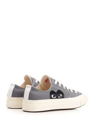 Comme Des Garçons Play Dark Grey Canvas Converse Sneakers Collaboration