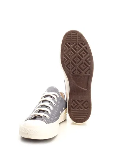 Comme Des Garçons Play Dark Grey Canvas Converse Sneakers Collaboration