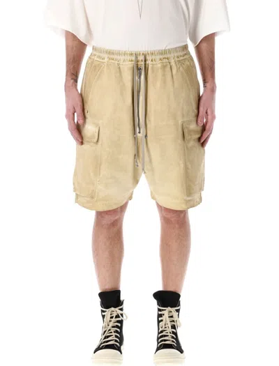 Rick Owens Drkshdw Drkshdw By Rick Owens Beige Cargobela Shorts In Parchment
