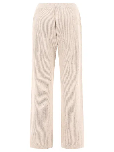 Brunello Cucinelli Pantaloni A Coste Impreziositi Da Paillettes Trousers Beige