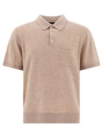 Vince Pocketed Polo With Ribbed Collar And Sleeves