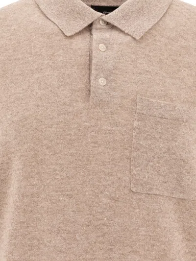 Vince Pocketed Polo With Ribbed Collar And Sleeves