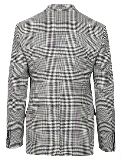 Tom Ford Prince Of Wales Shelton Jacket Jackets Multicolor In Gray