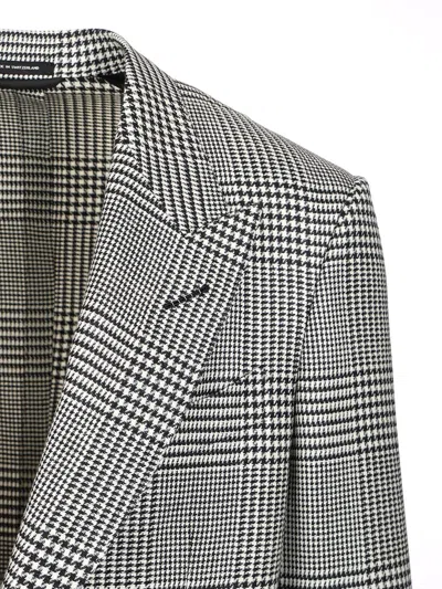 Tom Ford Prince Of Wales Shelton Jacket Jackets Multicolor In Gray