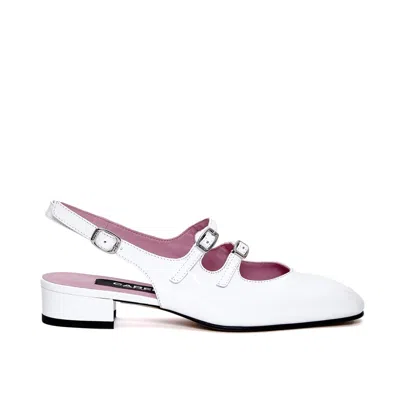 Carel Paris Slingback Vernice Bianca Tacco 30 Mm