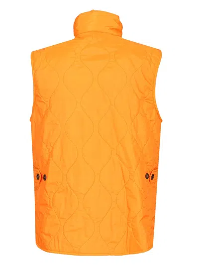 Fay Quilted Nylon Vest Jackets Orange