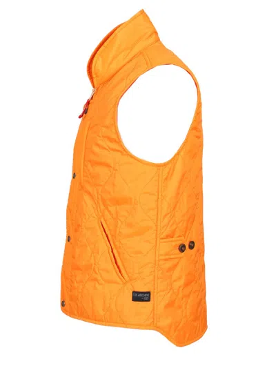 Fay Quilted Nylon Vest Jackets Orange