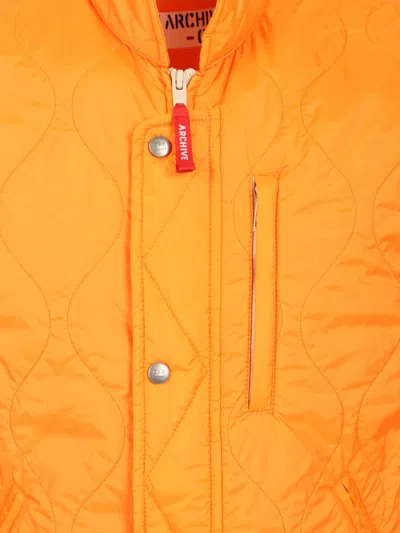 Fay Quilted Nylon Vest Jackets Orange