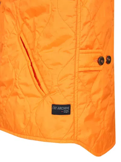 Fay Quilted Nylon Vest Jackets Orange