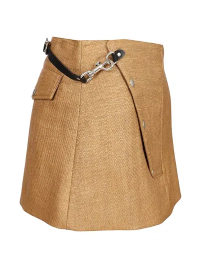 Durazzi Milano Rafia Mini Skirt Skirts Beige