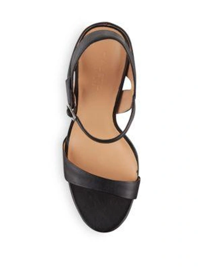 Shop Halston Heritage Leather Ankle Strap Sandals In Black