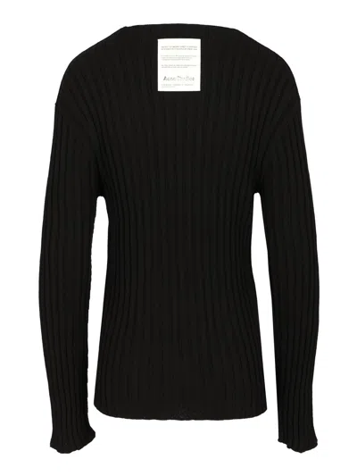 Acne Studios Ribbed Sweater Knitwear Black