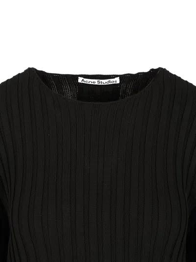 Acne Studios Ribbed Sweater Knitwear Black