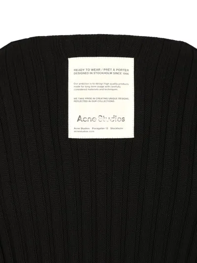 Acne Studios Ribbed Sweater Knitwear Black