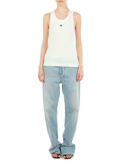 Givenchy White Stretch Cotton Tank Top