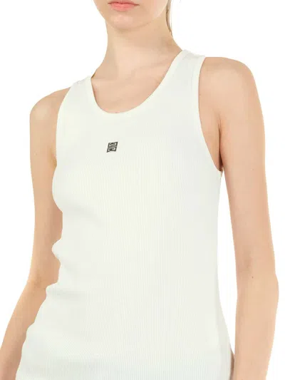Givenchy White Stretch Cotton Tank Top