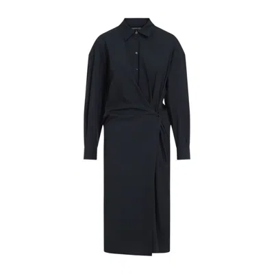 Lemaire Black Silk Blend Dress