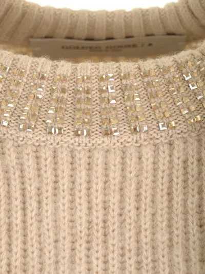 Golden Goose Ribbed Wool Sweater Knitwear Beige