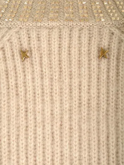 Golden Goose Ribbed Wool Sweater Knitwear Beige