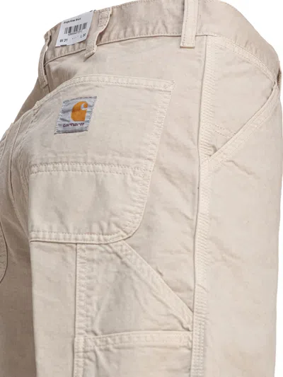 Carhartt Walter Single Knee Shorts Beige In Neutral