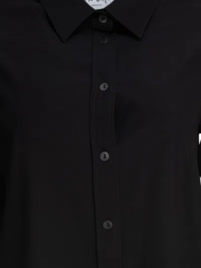 Sleep No More Silk-elastane Blend Long-sleeved Shirt In Black