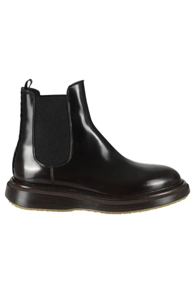 The Antipode Beatles Brushed Leather Boots With Elastic Side Panels