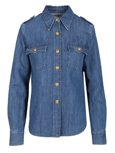 Valentino Casual Shirt With Chest Pockets And Epaulettes