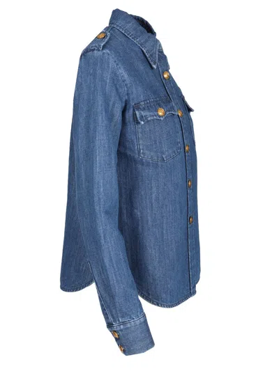 Valentino Casual Shirt With Chest Pockets And Epaulettes