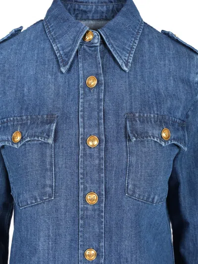 Valentino Casual Shirt With Chest Pockets And Epaulettes