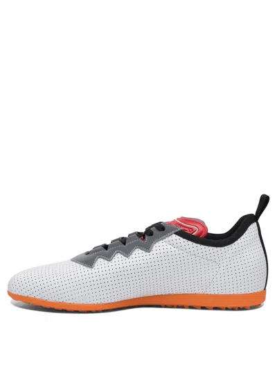 Valentino Garavani White Sneakers With Asymmetric Toe And Vlogo Detail On The Side In Tech Fabric Ma