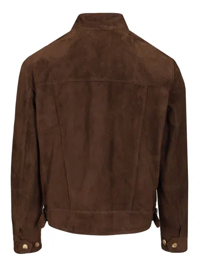 Brunello Cucinelli Bomber Leather Jacket Clothing