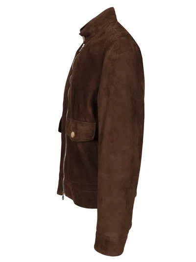 Brunello Cucinelli Bomber Leather Jacket Clothing