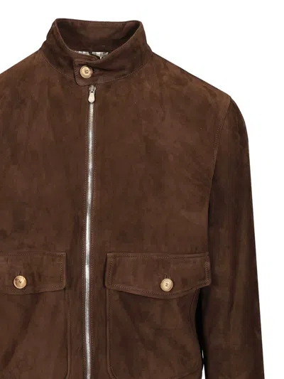 Brunello Cucinelli Bomber Leather Jacket Clothing