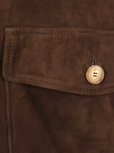 Brunello Cucinelli Bomber Leather Jacket Clothing