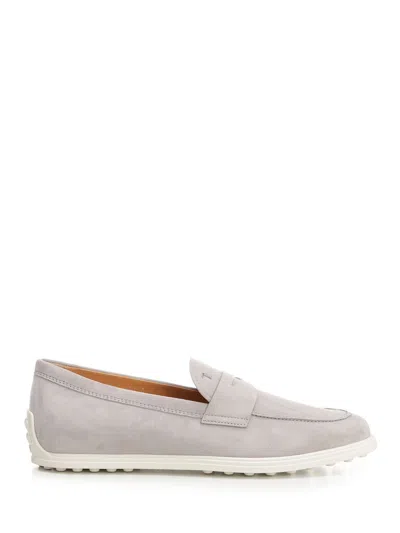 Tod's Lace-up Suede Almond Toe Rubber Sole Shoes