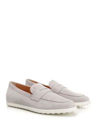 Tod's Lace-up Suede Almond Toe Rubber Sole Shoes