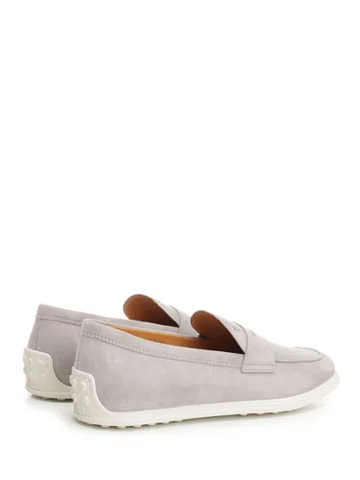 Tod's Lace-up Suede Almond Toe Rubber Sole Shoes