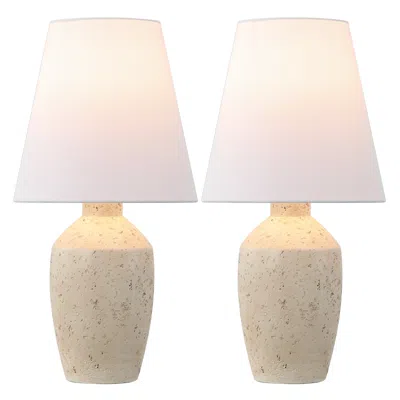 Jonathan Y Xander Minimalist Scandinavian Concrete Effect Resin/iron Ginger Jar Led Table Lamp