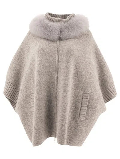 Giovi Wool And Cashmere Poncho For Women