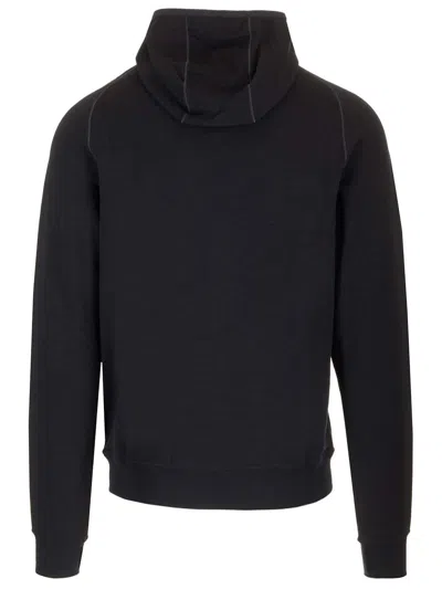 Stone Island Wool And Cotton Zip-up Fleece Sweatshirts Blue