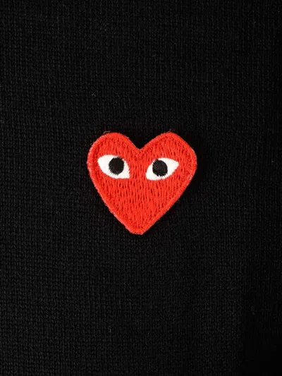 Comme Des Garçons Play Wool Polo Shirt Knitwear Black